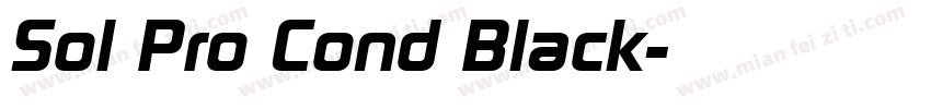 Sol Pro Cond Black字体转换